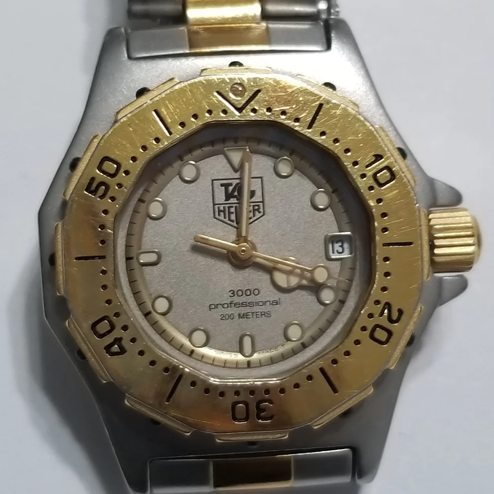 Authentic Tag Heuer two tone Swiss made watch. - Picture 7 of 16